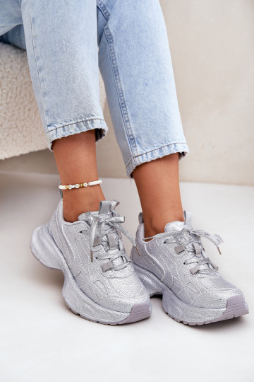 Tenisky  Zdobené Cyrkoniami stříbrné barvy Porrot