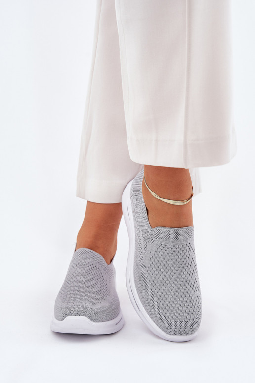  Tenisky  Slip-on vzor šedá Adiora