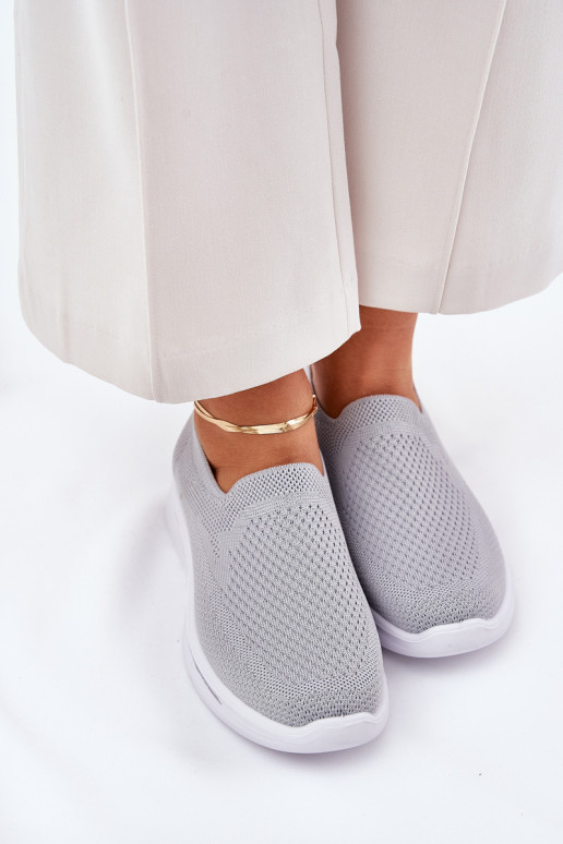  Tenisky  Slip-on vzor šedá Adiora