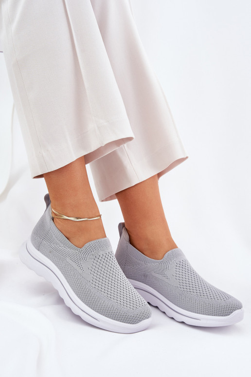  Tenisky  Slip-on vzor šedá Adiora