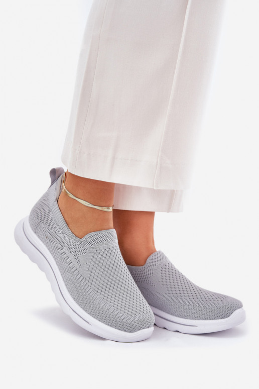  Tenisky  Slip-on vzor šedá Adiora