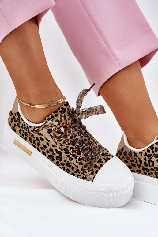 Ležérní obuv s platformou  m Zebra Černé a-béžové Zidora