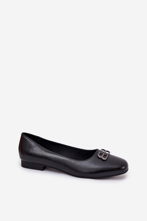 Elegantní styl baleríny  s ornamenty Vinceza 62206 Černé Elegantní styl baleríny  s ornamenty Vinceza 62206 Černé