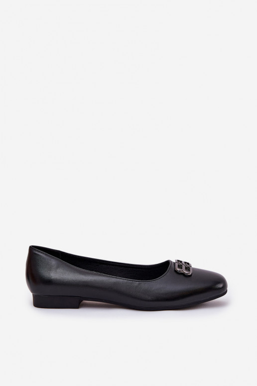 Elegantní styl baleríny  s ornamenty Vinceza 62206 Černé Elegantní styl baleríny  s ornamenty Vinceza 62206 Černé
