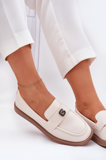 Dámské mokasíny Elegantní styl  m Detalem Vinceza 62208 béžové