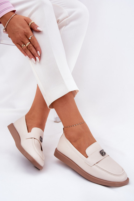 Dámské mokasíny Elegantní styl  m Detalem Vinceza 62208 béžové Dámské mokasíny Elegantní styl  m Detalem Vinceza 62208 béžové