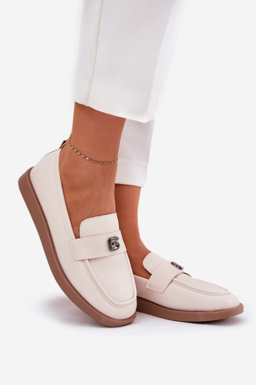 Dámské mokasíny Elegantní styl  m Detalem Vinceza 62208 béžové Dámské mokasíny Elegantní styl  m Detalem Vinceza 62208 béžové