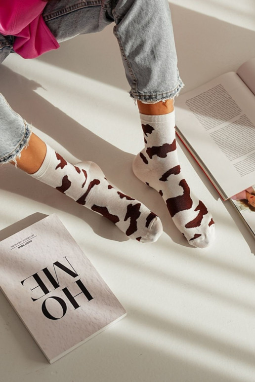 Ponožky Łaty hnědá Ponožky Łaty hnědá