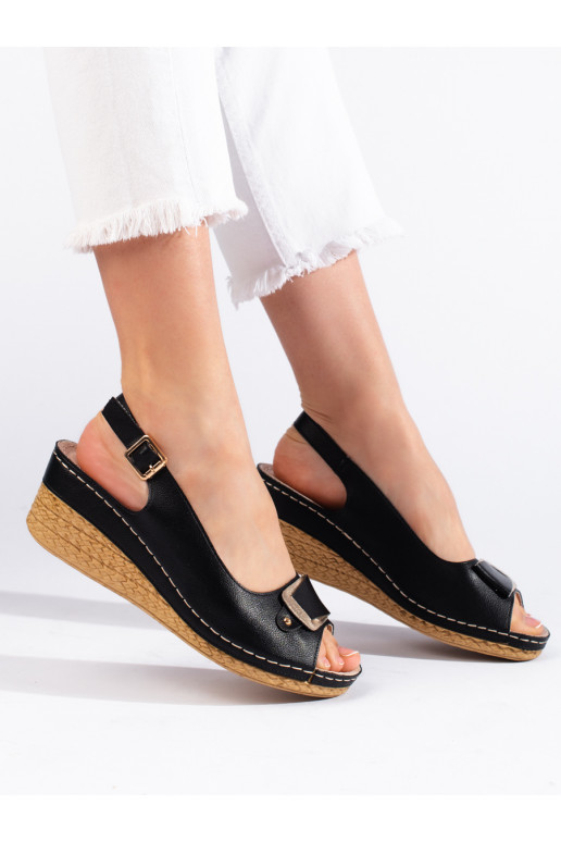 Černé sandály  Espadrilky