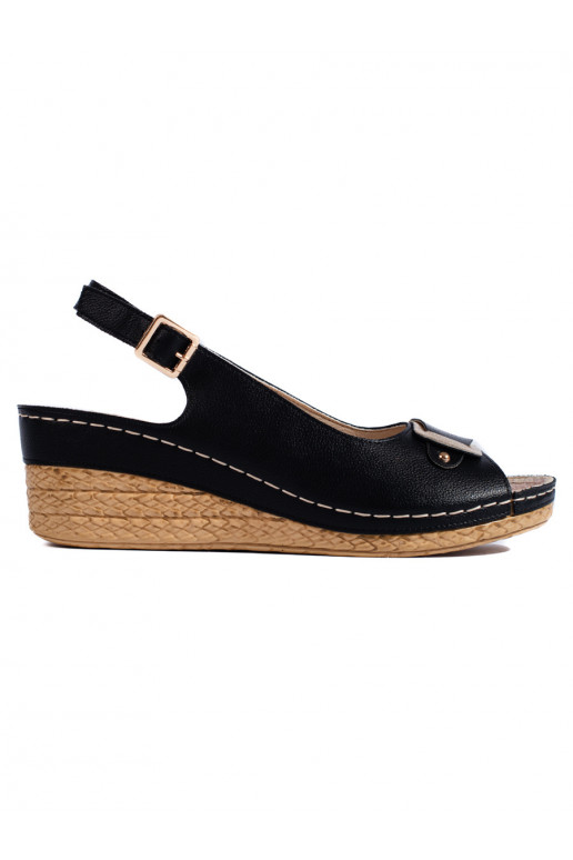 Černé sandály  Espadrilky