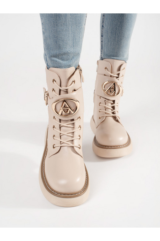 béžové se šněrováním Dámská obuv