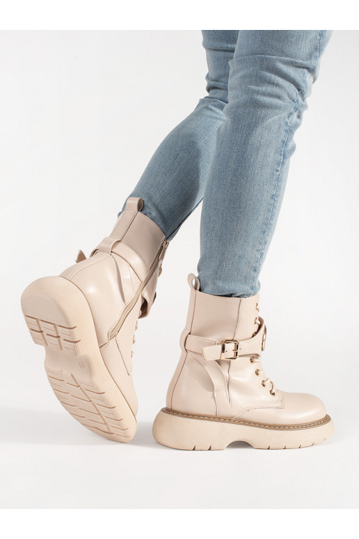 béžové se šněrováním Dámská obuv