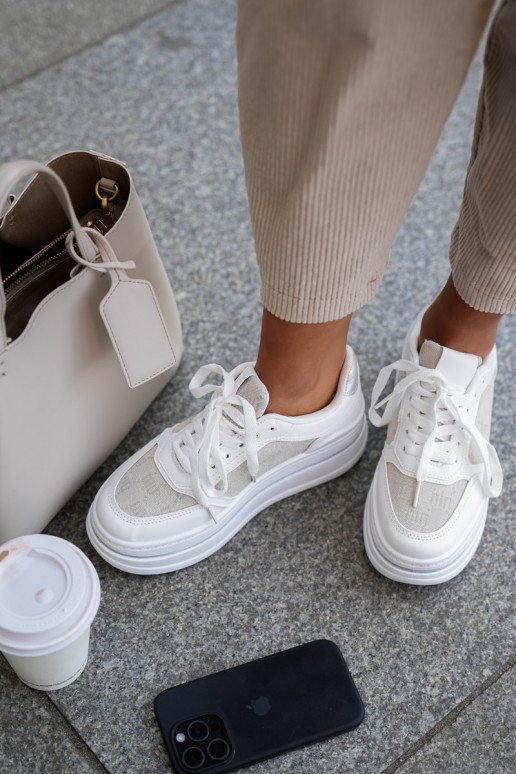 Tenisky  se vzory bílé Fenarra Tenisky  se vzory bílé Fenarra