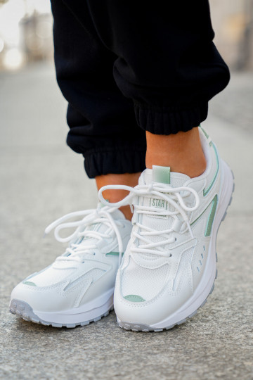 tenisky  Big Star NN274A095 HI-POLY SYSTEM Bílá-zelené 2