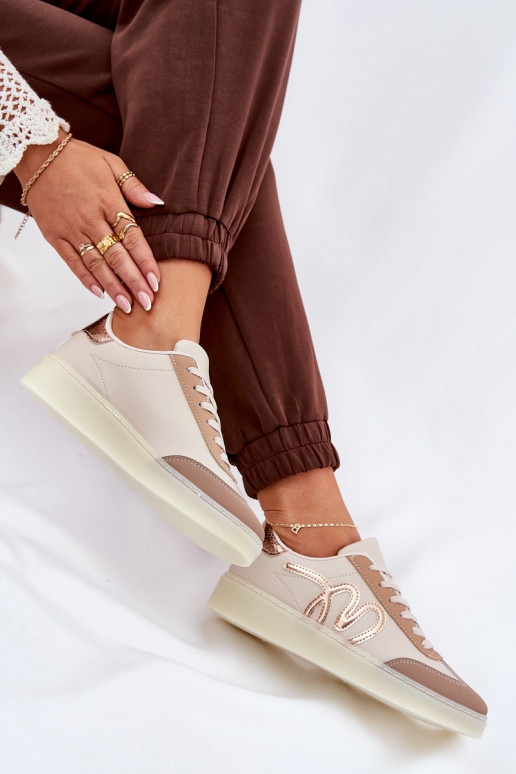  tenisky  z ekologické kůže béžové Iladira