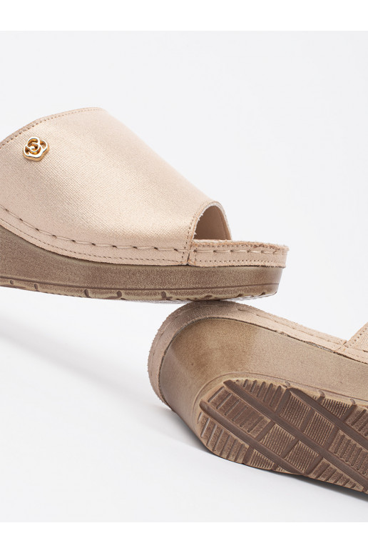 zlaté barvy Pantofle  