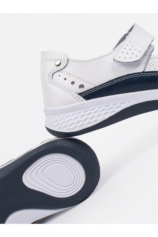 prolamovaný vzor sandály  bílé-modrá prolamovaný vzor sandály  bílé-modrá