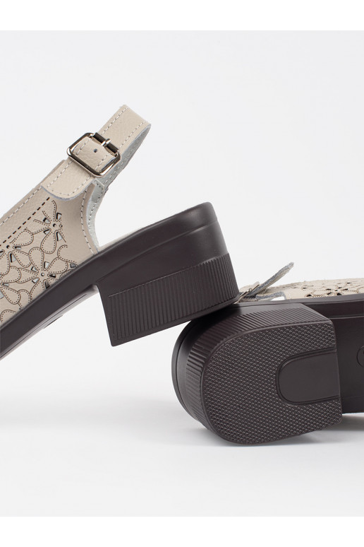 béžové dziurkowane sandály  béžové dziurkowane sandály