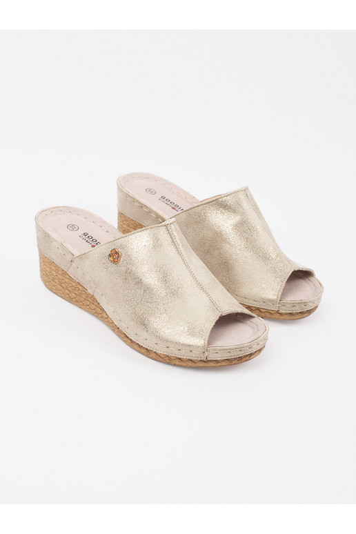 zlaté barvy Pantofle  