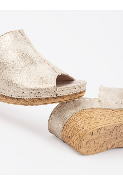 zlaté barvy Pantofle  