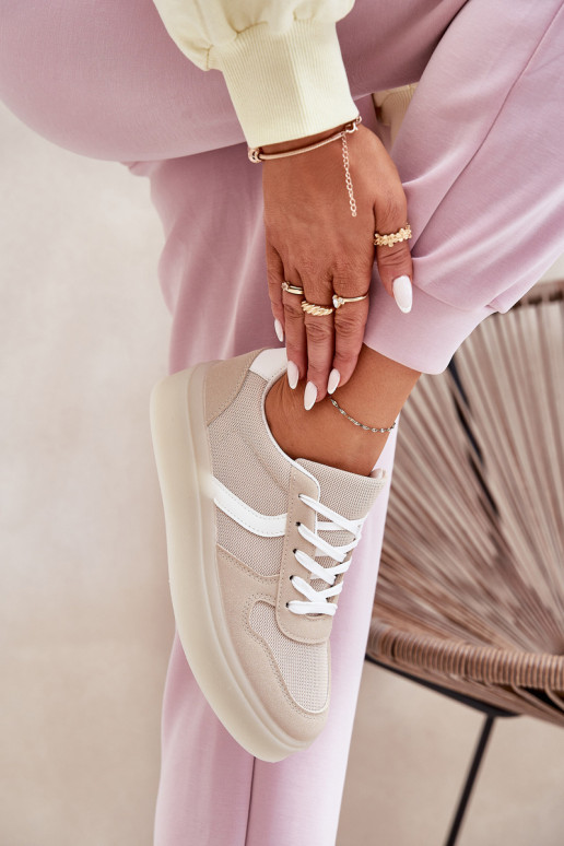  Tenisky  s platformou béžové Telmira