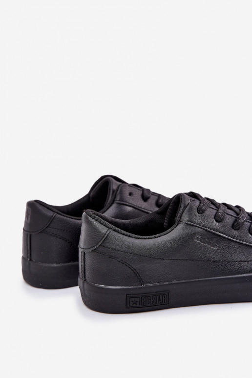   tenisky s plochým tvarem z ekologické kůže Big Star NN174252 Černé