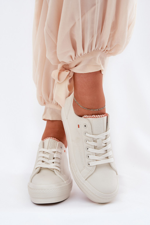 Ležérní obuv s platformou z ekologické kůže Big Star RR274A297 slonová kost Ležérní obuv s platformou z ekologické kůže Big Star RR274A297 slonová kost