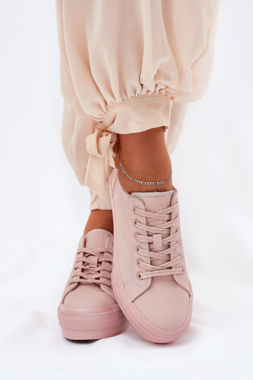 Ležérní obuv s platformou z ekologické kůže Big Star RR274A294 růžová Ležérní obuv s platformou z ekologické kůže Big Star RR274A294 růžová