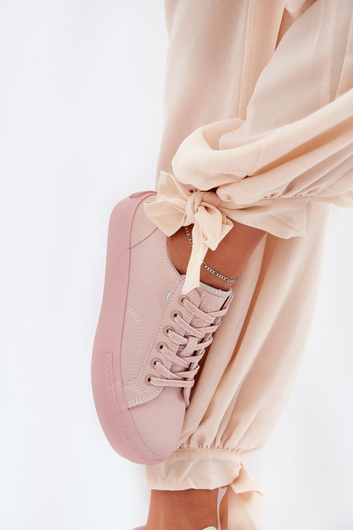 Ležérní obuv s platformou z ekologické kůže Big Star RR274A294 růžová Ležérní obuv s platformou z ekologické kůže Big Star RR274A294 růžová