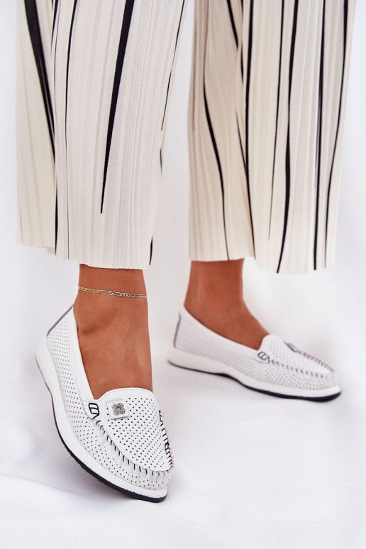 Dámské mokasíny S.Barski LR51-673 bílé  Dámské mokasíny S.Barski LR51-673 bílé