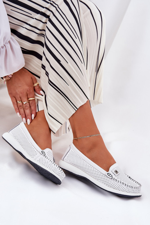 Dámské mokasíny S.Barski LR51-673 bílé  Dámské mokasíny S.Barski LR51-673 bílé