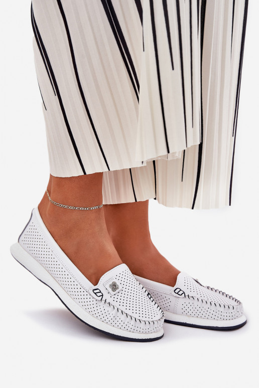 Dámské mokasíny S.Barski LR51-673 bílé  Dámské mokasíny S.Barski LR51-673 bílé