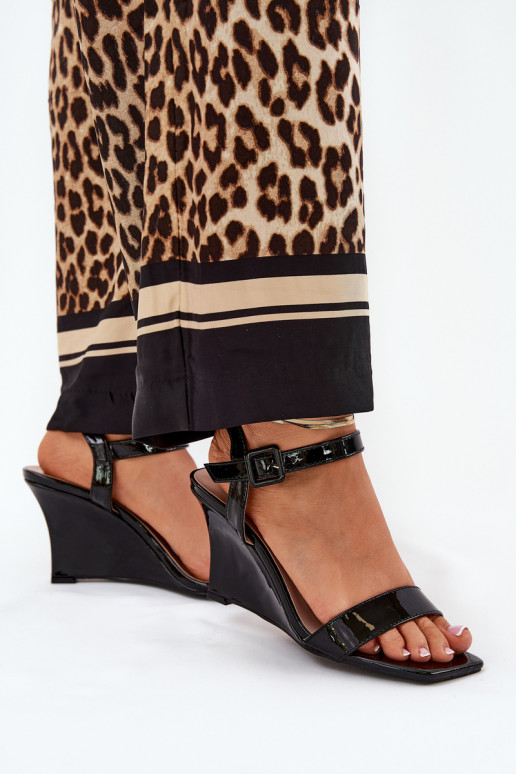 Lakované dámské sandály  Černé Vliraya Lakované dámské sandály  Černé Vliraya