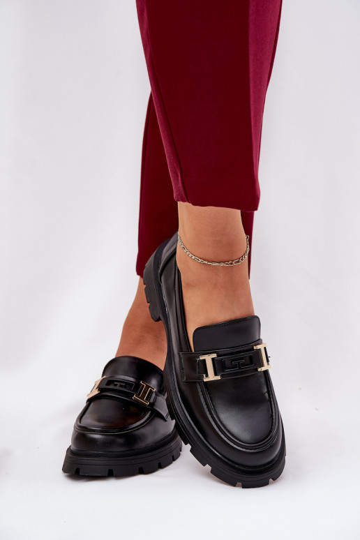 Dámské mokasíny z ekologické kůže Černé Lomnela