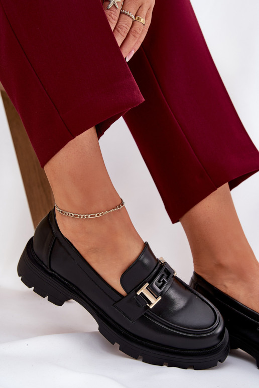 Dámské mokasíny z ekologické kůže Černé Lomnela