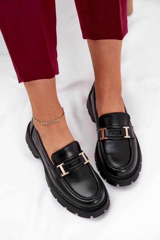 Dámské mokasíny z ekologické kůže Černé Lomnela