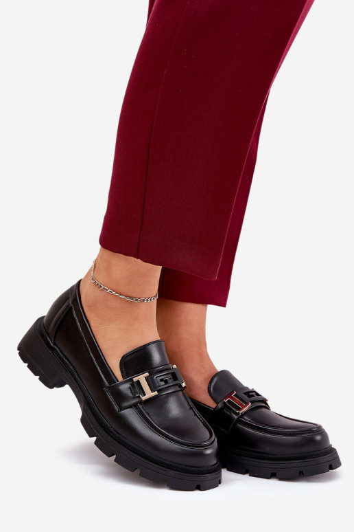 Dámské mokasíny z ekologické kůže Černé Lomnela