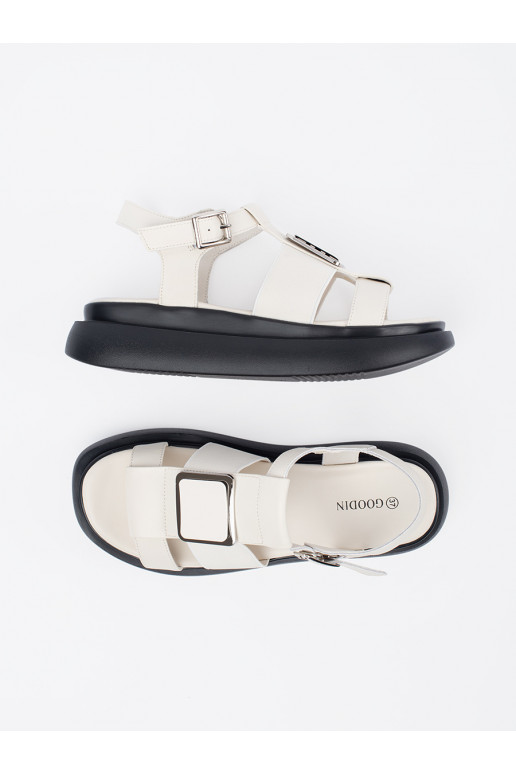 slonová kost   sandály s platformou