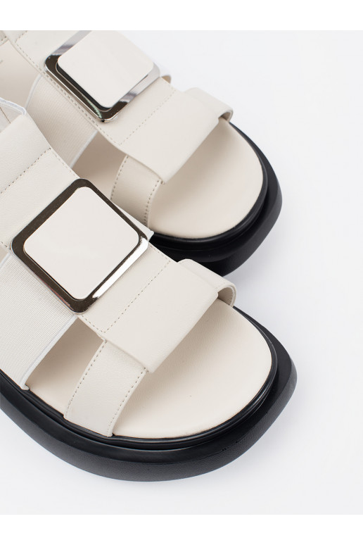 slonová kost   sandály s platformou