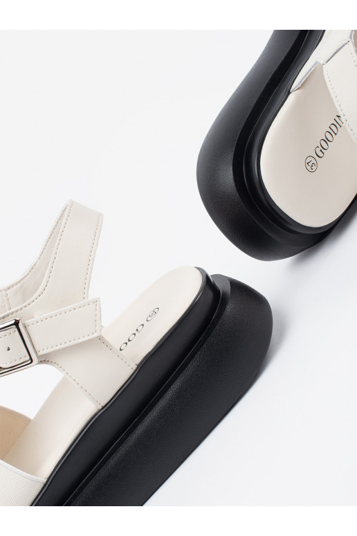 slonová kost   sandály s platformou