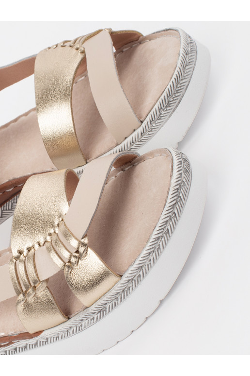 béžové sandály s platformou z m zdobieniem béžové sandály s platformou z m zdobieniem