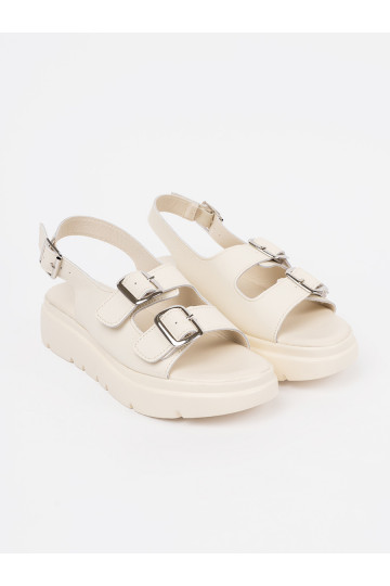 béžové  sandály s platformou 2