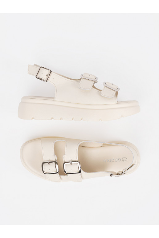 béžové  sandály s platformou