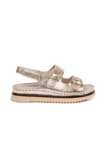 zlaté barvy sandály ze mi elementami