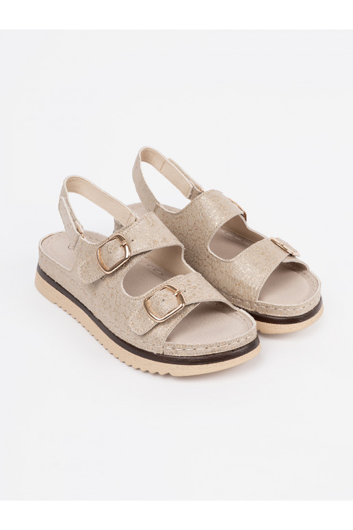béžové sandály ze mi elementami