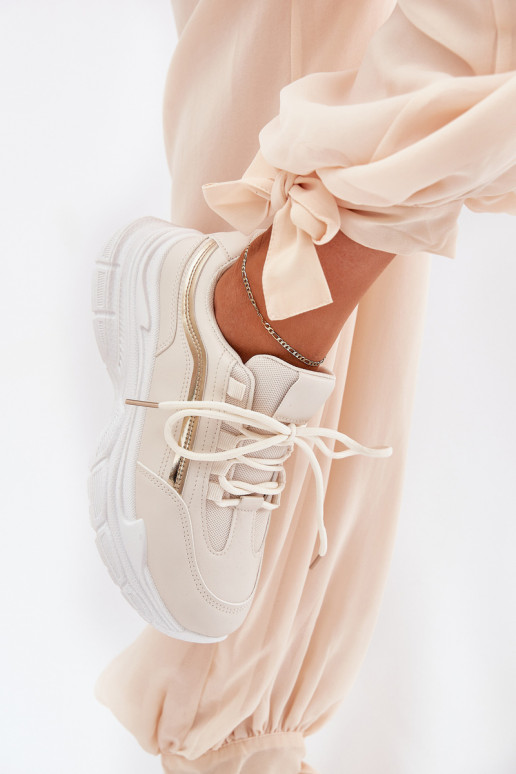 Tenisky tenisky  s masivní podrážkou béžové Lerila