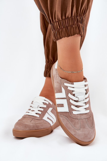 Tenisky tenisky ze semiše Vinceza 79517 béžové 2