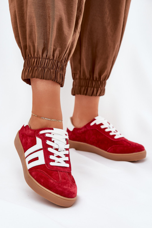 Tenisky tenisky ze semiše Vinceza 79517 červené Tenisky tenisky ze semiše Vinceza 79517 červené