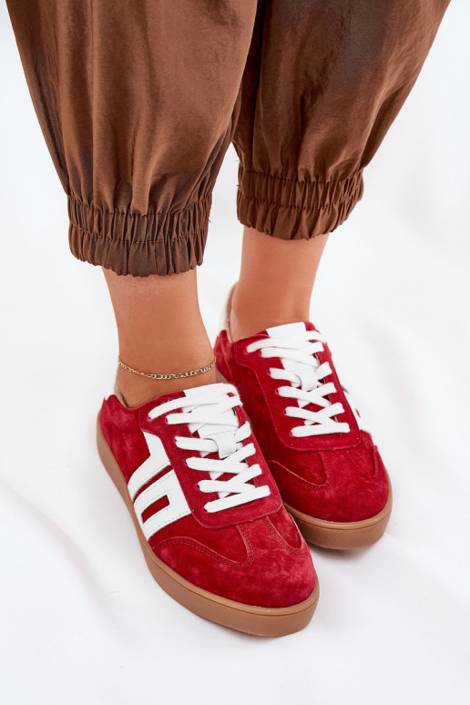 Tenisky tenisky ze semiše Vinceza 79517 červené Tenisky tenisky ze semiše Vinceza 79517 červené