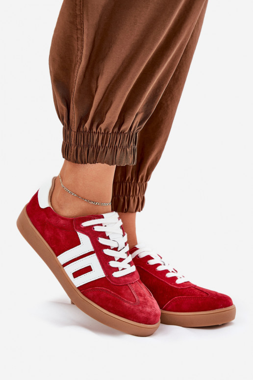 Tenisky tenisky ze semiše Vinceza 79517 červené Tenisky tenisky ze semiše Vinceza 79517 červené